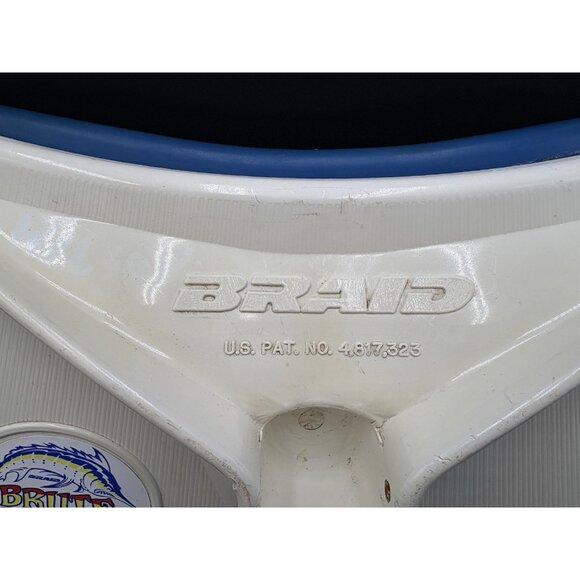 Vtg Braid Fishing Belt Rod Holder Adjustable Fighting Waist Belt Padded White - Picture 3 of 14